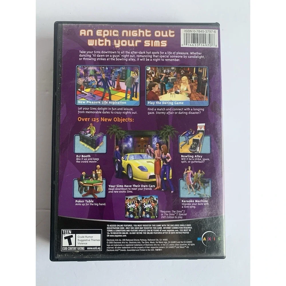The Sims 2 PC CD-ROM Expansion and Stuff Pack Lot of 8 Nightlife Pets University